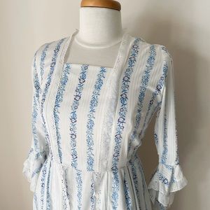 Vintage Handmade Floral Lace Maxi Dress